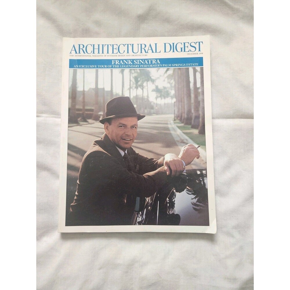 1998 Dec ARCHITECTURAL DIGEST Frank Sinatra Palm Springs Estate Coffee Table